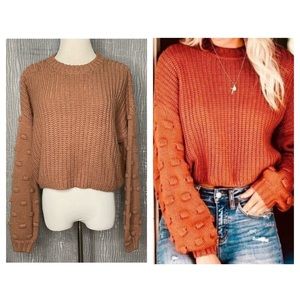 Moon & Madison bubble sleeve sweater